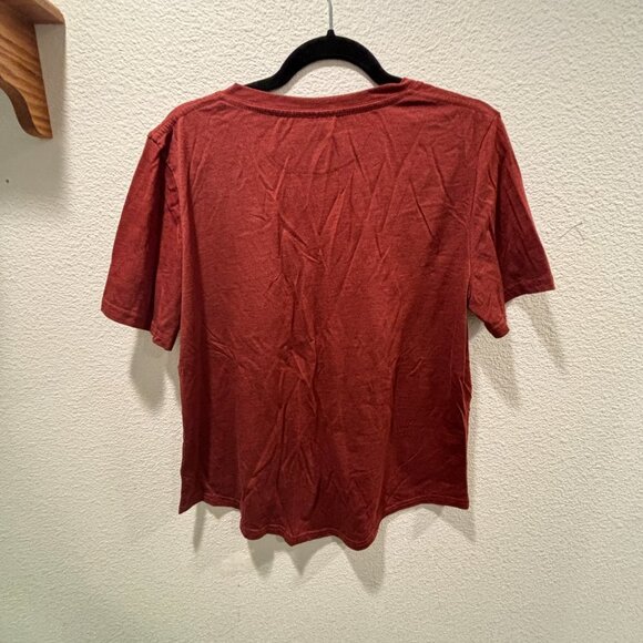 Rust/Red Orange TreeBlend V-Neck T-Shirt - Size XL - Picture 5 of 7